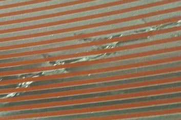 closeup of foil element damage