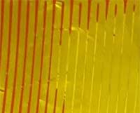 imperfection in foil traces due to poor exposure conditions