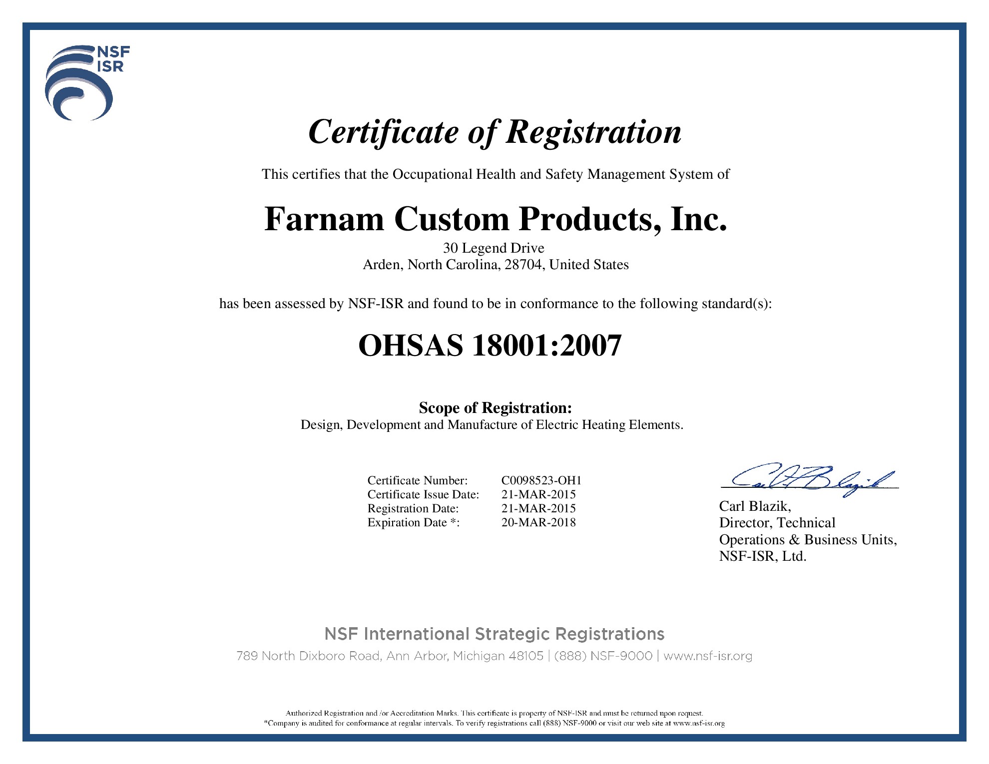 Certificate Of Manufacture Template