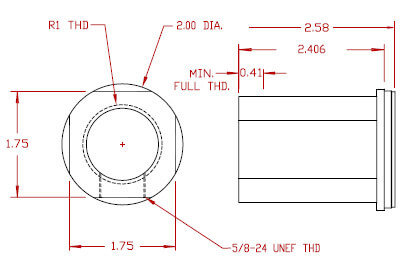 Inlet Fitting - R1 = 1-11 BSPT female